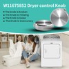 W11675852 W11328381 Washer Dryer Control Knob Timing Knob (Large) Compatible