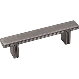 Jeffrey Alexander 867-3BNBDL Anwick 4-5/16" L Rectangle Cabinet Pull - 3" Center-to-Center in Brushed Pewter