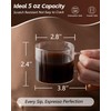 5 OZ Espresso Cups with Handle, Clear Espresso Shot Glass