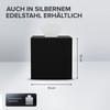 ovimar Teksmona Square Cosmetic Tissues Box, Stainless Steel, Matte Black,