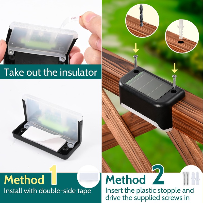Solpex Waterproof Solar Lights for Outdoor Deck, Fence, Stairs, Yard,