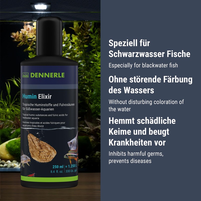 Dennerle Humin Elixier Tropical Water Treatment, 250 ml