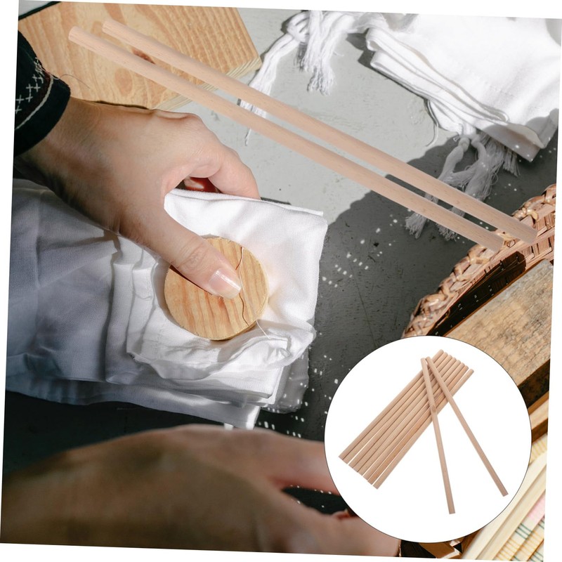 Gadpiparty 10pcs DIY Drumstick Craft Wood Sticks Natural Wood Rods