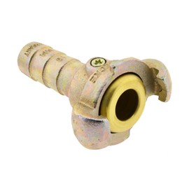 Compressed Air Coupling with Hose Nozzle 19 (3/4 Inch) mm Claw Coupling 42 mm Galvanised Steel / Brass