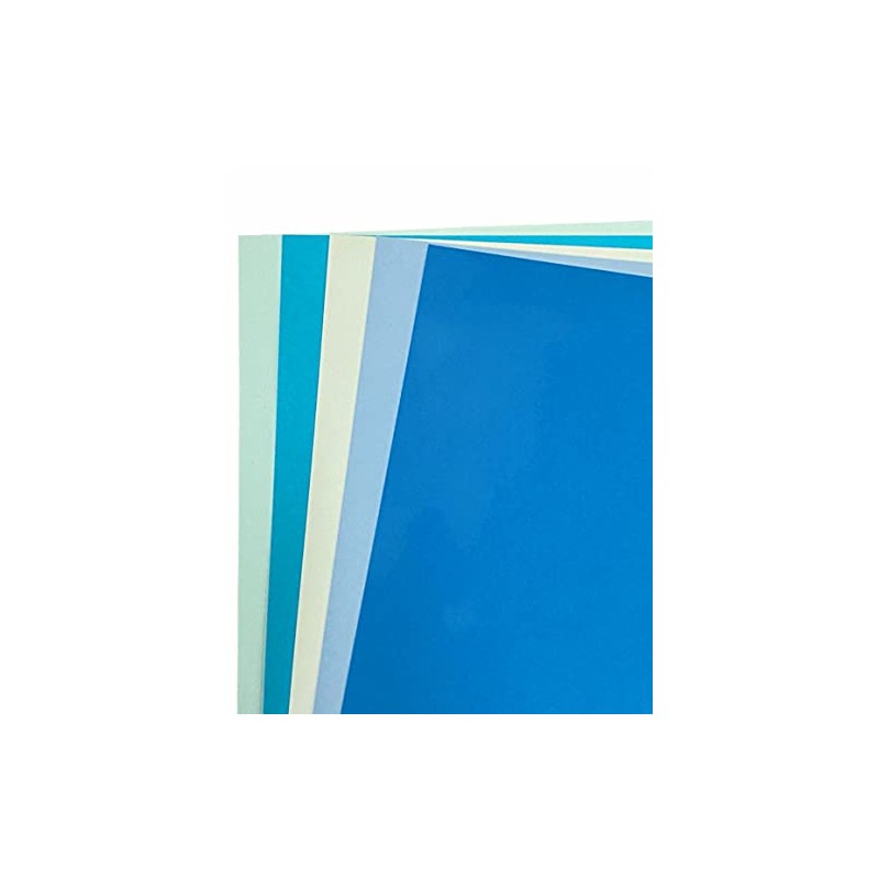 DJP 160gsm Blue Tint Card Set - 5 Colours, 50
