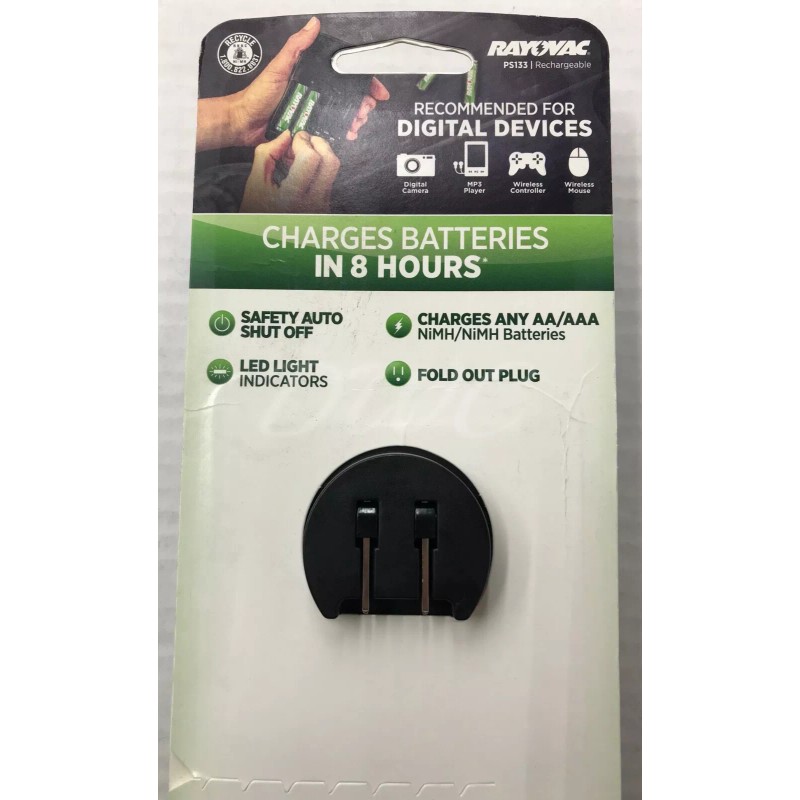 Rayovac Rechargeable Battery Charger for 4AA / 4AAA Batteries