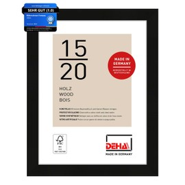 DEHA Design Fontana Wooden Picture Frame, 15 x 20 cm, Black