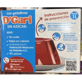 D'Gari 3 D'GARI Gelatin Dessert Sugar Free Strawberry Cherry. Gelatina Light NO Azucar