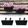 LaLaGreen Planter Box Outdoor (2 Pack, 12 Inch) Black Metal