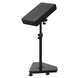 POARMEEY Tattoo Arm Rest Stand with Soft Pillow & 360° Rotation - Adjustable Height & Angle Control, Stable Wood Grain Base for Tattoo Studios & Artists
