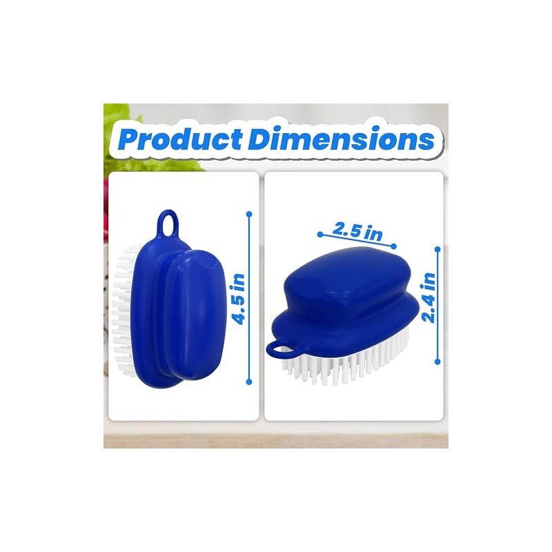 2-Pack Vegetable Brush | Non-Slip Grip Veggie Scrubber for Cleaning