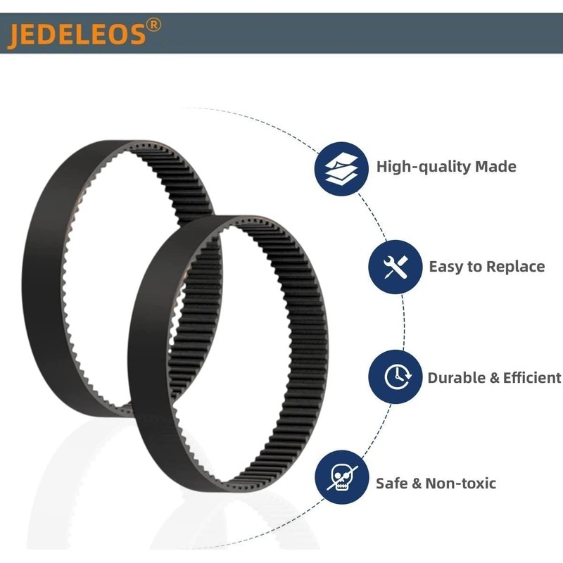 JEDELEOS Replacement Belts for Miele S7 Vacuum S7210 S7280 S7260