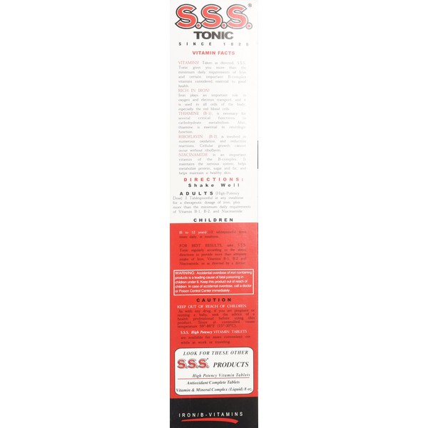 S.S.S. CO. SSS Tonic Liquid 20 OZ