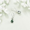 VONALA Infinity Heart Moss Agate Earrings Sterling Silver Teardrop Leverback