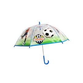 Yuhu.kids Children's Umbrella | Umbrella | Stick Umbrella | Football | Manual | 73 cm | Football Gifts Boys | Umbrella School | Football | Birthday Gift, transparent