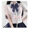 NazyJnn Large Bowtie, Bowtie, School Ribbon, Dot Pattern, Women's, Uniform