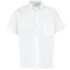 Chef Designs Mens Cook Work Utility Button Down Shirt, White,