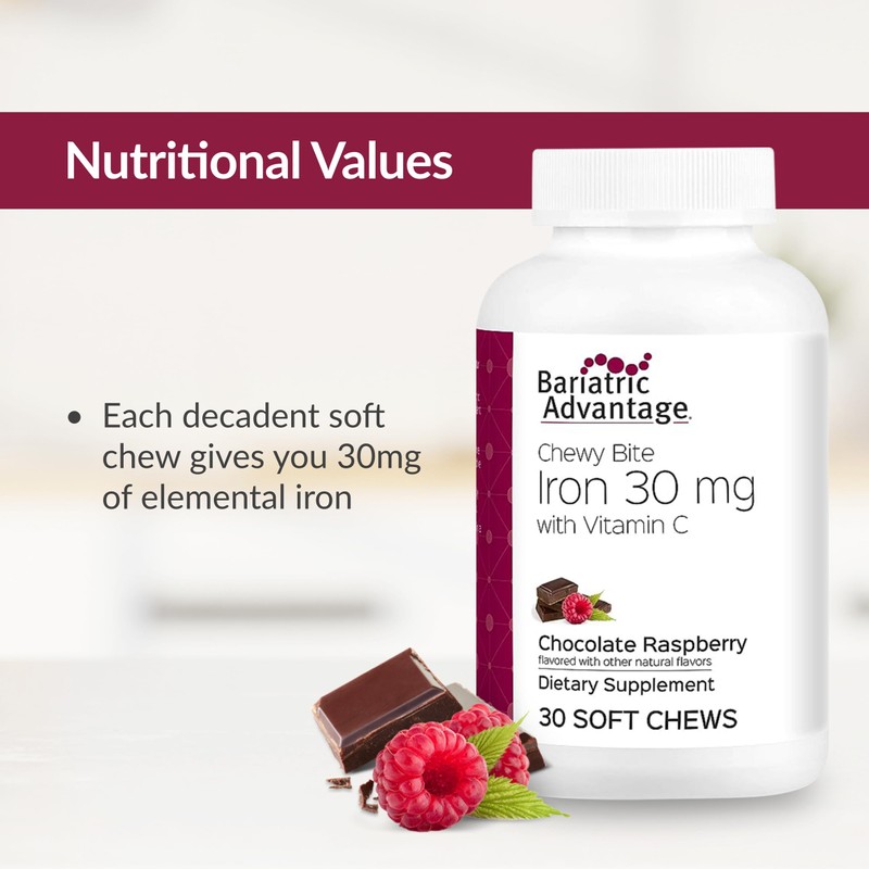 Bariatric Advantage Iron 30 mg Chewy Bite with Vitamin C