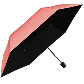 Knirps Ultra U.200 Medium Duomatic Pocket Umbrella - Automatic Open/Close - Storm Resistant - Windproof, Salmon with UV and heat protection, 95 cm