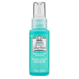 FolkArt Murano Iridescent Acrylic Glass Paint, Aqua, Perfect for Indoor and Outdoor Arts and Crafts Projects, 2 fl oz, 36560