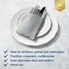 PAW - Linen Feel Napkins with Built-in Flatware Pocket, Airlaid