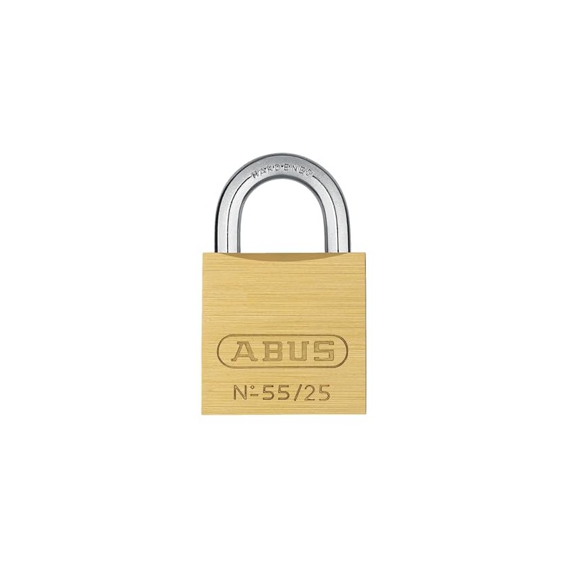 ABUS 55/25 Small Solid Brass Padlock with 2 Keys for