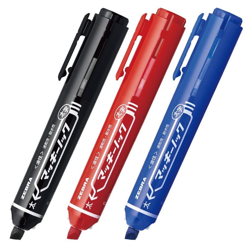 Zebra B-P-YYSB6-BK Permanent Pens, McKnock, Bold Point, Black, 10 Pens