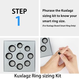 Kuxlagz Sizing Kit - Size First Before You Buy - Choose from 9 Sizes - Sizes 6 to 14 - Find The Perfect Ring Size Smart Ring Size - Only Smart Ring