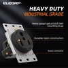 ELEGRP 50 Amps 250V Flush Mounting Power Outlet, NEMA 6-50R