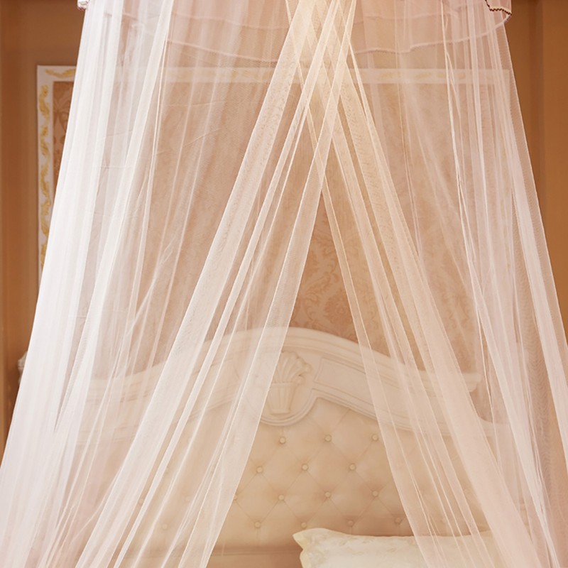 Breathable Round Canopy Lace Princess Style Mosquito Net Bed Curtain