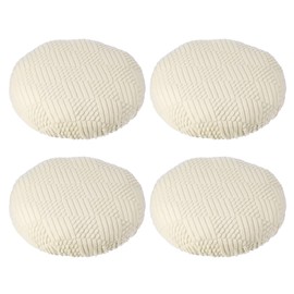 PATIKIL Stool Covers Round, 4 Pcs Elastic Bar Stool Covers Washable Stool Cushion Slipcover Stretchy Bar Chair Seat Cover for 11-14 Inch Chair, Beige