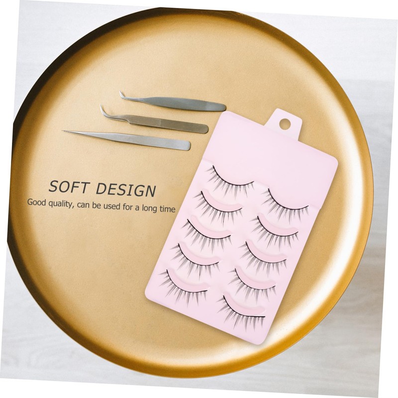 Baluue 5pairs Natural Faux Eyelashes Lightweight Comfortable Beauty Accessory for