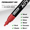 FLYMAX Blue Marker Paint Pens - Permanent Marker Pens Blue