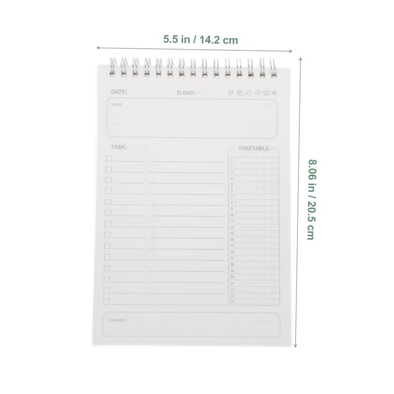 Operitacx Undated Daily Planner Notepad for Tear-Off Portable Planning Notebook