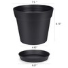 HOMENOTE Pots for Plants, 8 Pcs 7.5 inch Plastic Planters