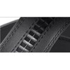 QHA Mens Automatic Leather Belt Buckle Ratchet Waist Q5088-Black-30-34"