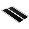 HOMCOM Wheelchair Ramp 3FT, Folding Aluminum Threshold Ramp with Non-Slip
