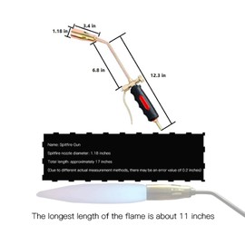 Propane torch can be used for a variety of purposes - Adjustable Flame. It has a 4-foot-long hose, and it can also be used as a torch kit for a fireplace and burning charcoal.