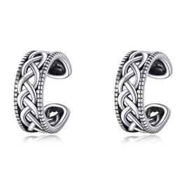Ear Cuffs Sterling Silver Celtic Knot Ear Cuff Clips Non Pierced Cartilage Cuff Celtic Knot Jewellery Gifts for Women Men