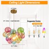 Surpars House Colorful Bubble Balls Chandelier, Modern Glass Ceiling Light,