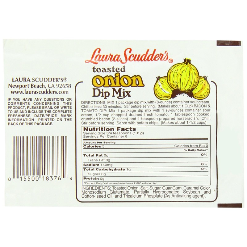 Laura Scudder's Dry Dip Mix, Toasted Onion, 0.5-Ounce (Pack of
