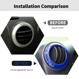 RT-TCZ Center Console Air Conditioner Vent Trim Cover Interior Accessories for Jeep Wrangler JK JKU 2007-2010,Blue