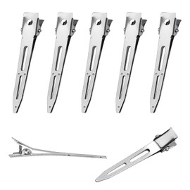 70 Pcs Pin Curl Clips, 2.17 Inch Metal Duck Bill Hair Clips | Single Prong Alligator Hair Sectioning Clips for Hairdressing Styling Accessories