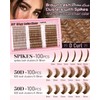 Brown Lash Clusters Kit 50D & Spikes Dark Brown Eyelash