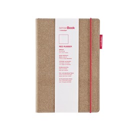 Transotype senseBook Medium Leather Red Rubber Blank Notebook