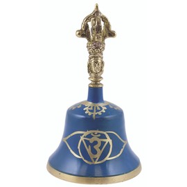 SOUL STICKS 7 Chakras Bronze Tibetan Buddhist Religious Metaphysical Meditation Ritual Altar Bells 6.25 (Dark Blue)