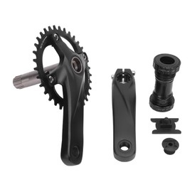 Kids Cycle Crankset, 34T Aluminum Alloy Cycle Chainring Crank Arm Set, BCD104mm, Positive Negative Teeth for Smooth Traction, 8-12 Speeds Easy to Install