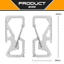 Fathers Day Dad Gifts for Him, Keychain Multi-tool, 13 in 1 Pocket Tools as Bottle Opener, Screwdriver, Mini EDC Tool Key Ring, Gadgets for Men Women, Gift for Easter, Birthday (Square)