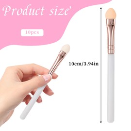 10pcs Professional Eyeshadow Applicators Reusable Sponge Eyeshadow Brush Eyeshadow Applicators Stick Sets Round Foam Makeup Eyeshadow Brush Applicator Tool for Girls