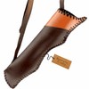 Bantoro Crafts Traditional Archery Shoulder Back Quiver Bow Leather Arrow